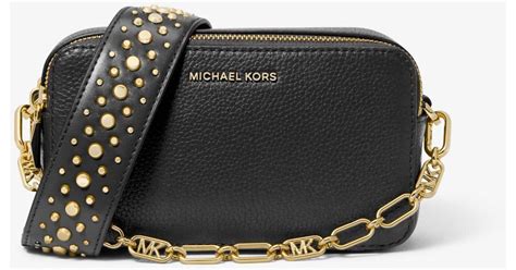 michael michael kors small pebbled leather camera bag|Michael Kors crossbody camera bag.